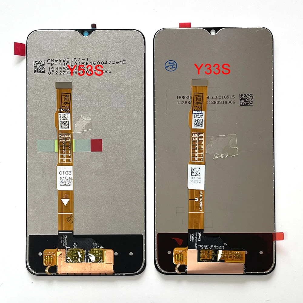 Original For VIVO Y15s Y15c LCD Frame Y22 2022 Y35 4G LCD Display Screen+Touch Panel Digitizer For VIVO Y53S 4G 5G Y33s Frame