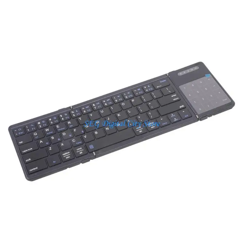 

U75B B077T Trifold Wireless Keyboard with Touchpad Lightweight Long Battery Life, Wireless Multiple Devices Compatibility