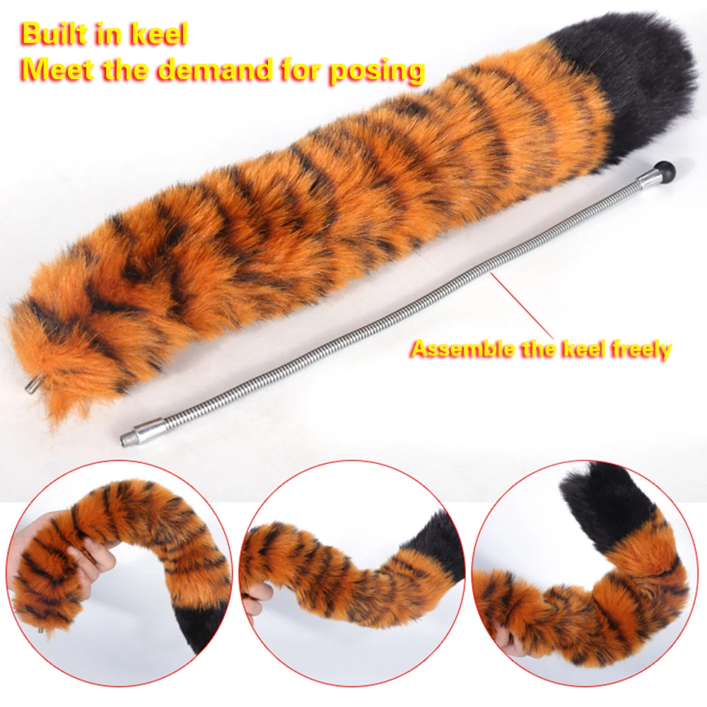 Tiger Tail Anal Plug Long Butt Plug Soft Liquid Silicone Huge Anal Plug Cosplay Sex Toys For Couple Adult Games Tail Butplug