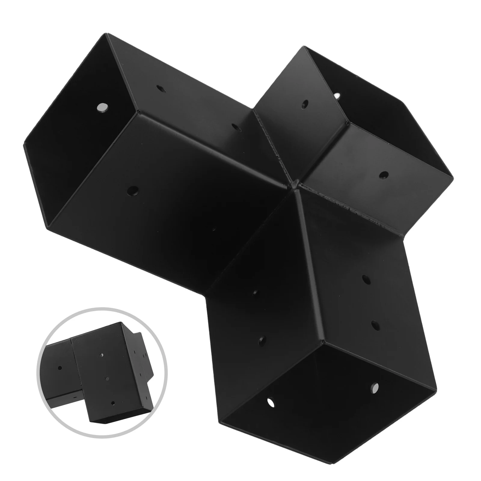 Slanted Roof Pergola Brackets Constructed from Steel for Wall Mount Use with For 4x4 Inch Posts in Porch Gazebo Construction