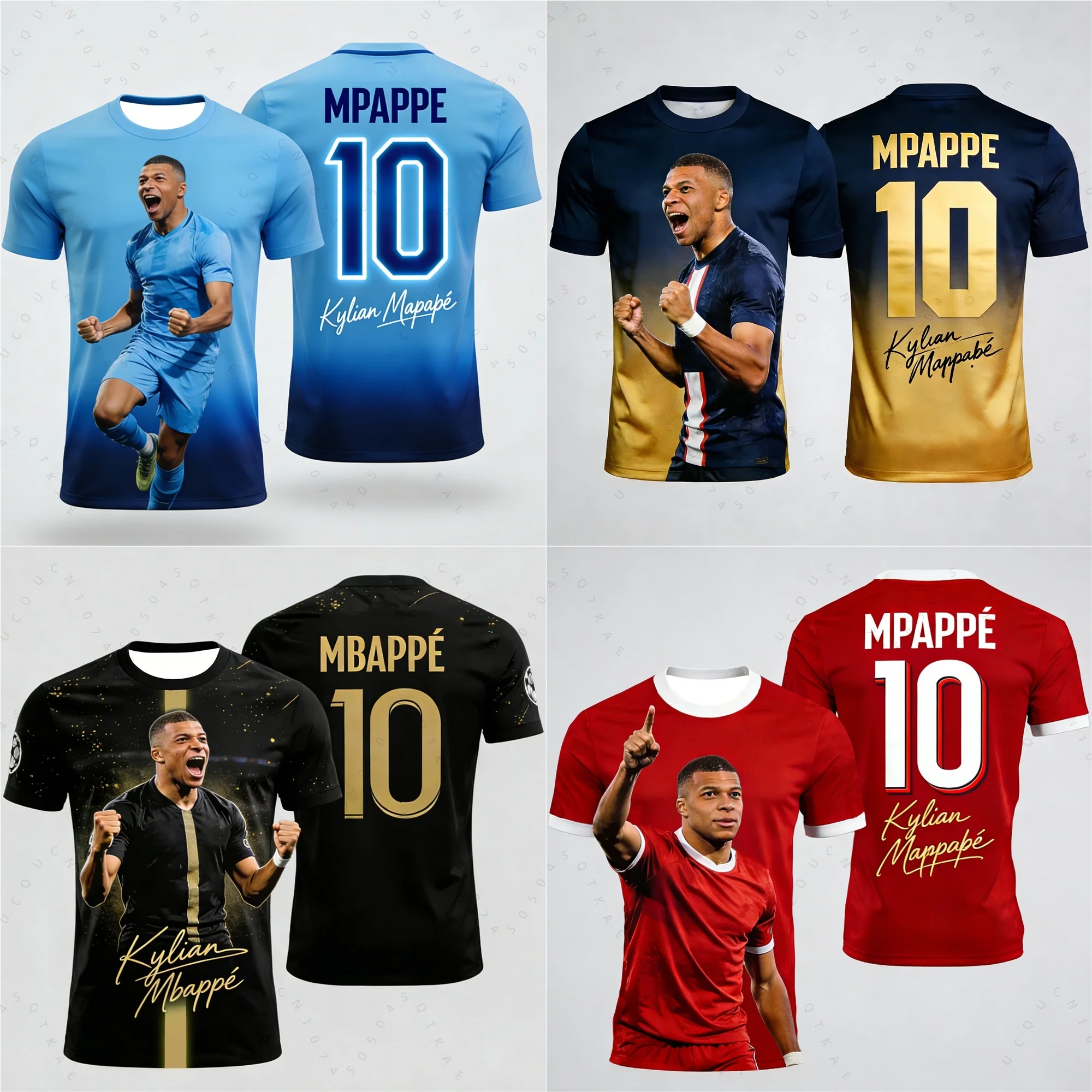 

26 модных футболок Mbappé Special Edition, быстросохнущие спортивные футболки для активного отдыха, дышащие футболки для мужчин, женщин и детей, мотоциклетные футболки