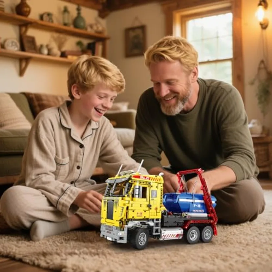 Skip Loading Truck Building Blocks Set 22016 RC Dump Truck Model Kit for Adult Remote Control Technic Construction Vehicle Toys