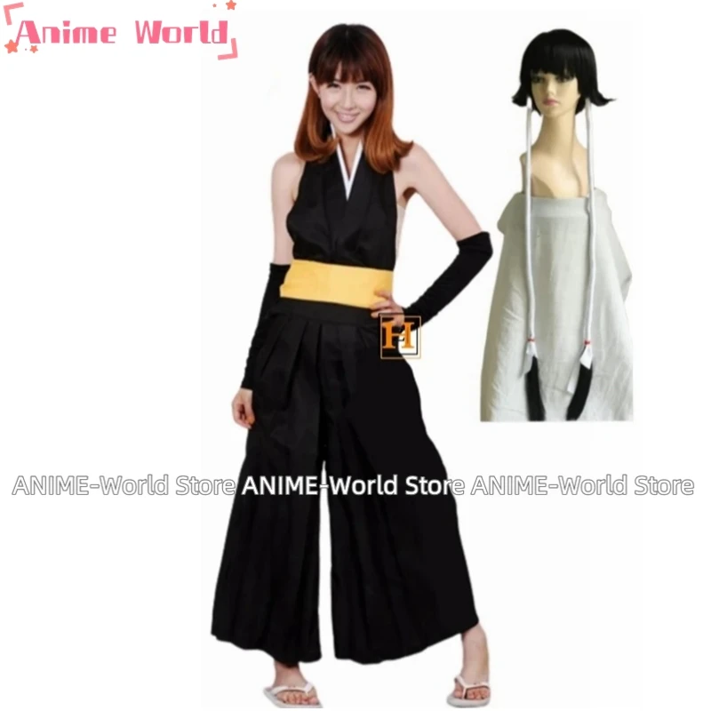 《Custom size》Anime Soi Fong Cosplay Costumes Halloween Wig Cosplay Costume S-3XL