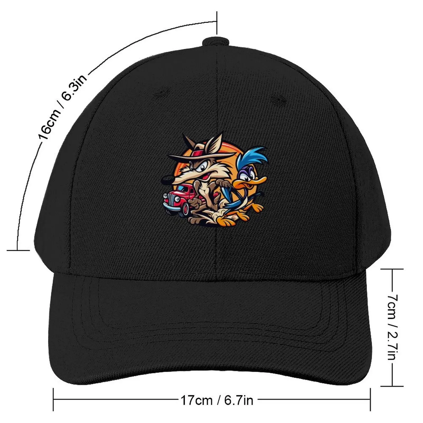 Road Runner and Coyote Baseball Cap Designer Hat hard hat Boy Child Women's