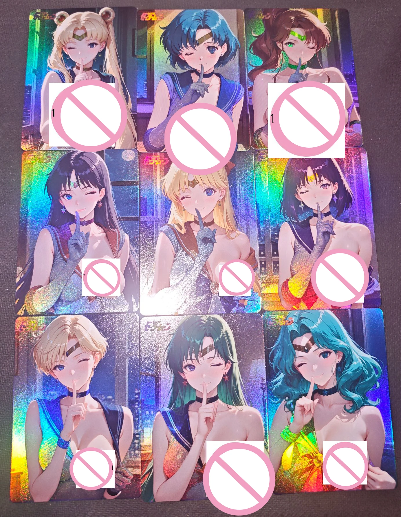 

Набор из 9 коллекционных карточек Sailor Moon R18+ с автографами, аниме, мультфильм, рождественский подарок, золотой автограф