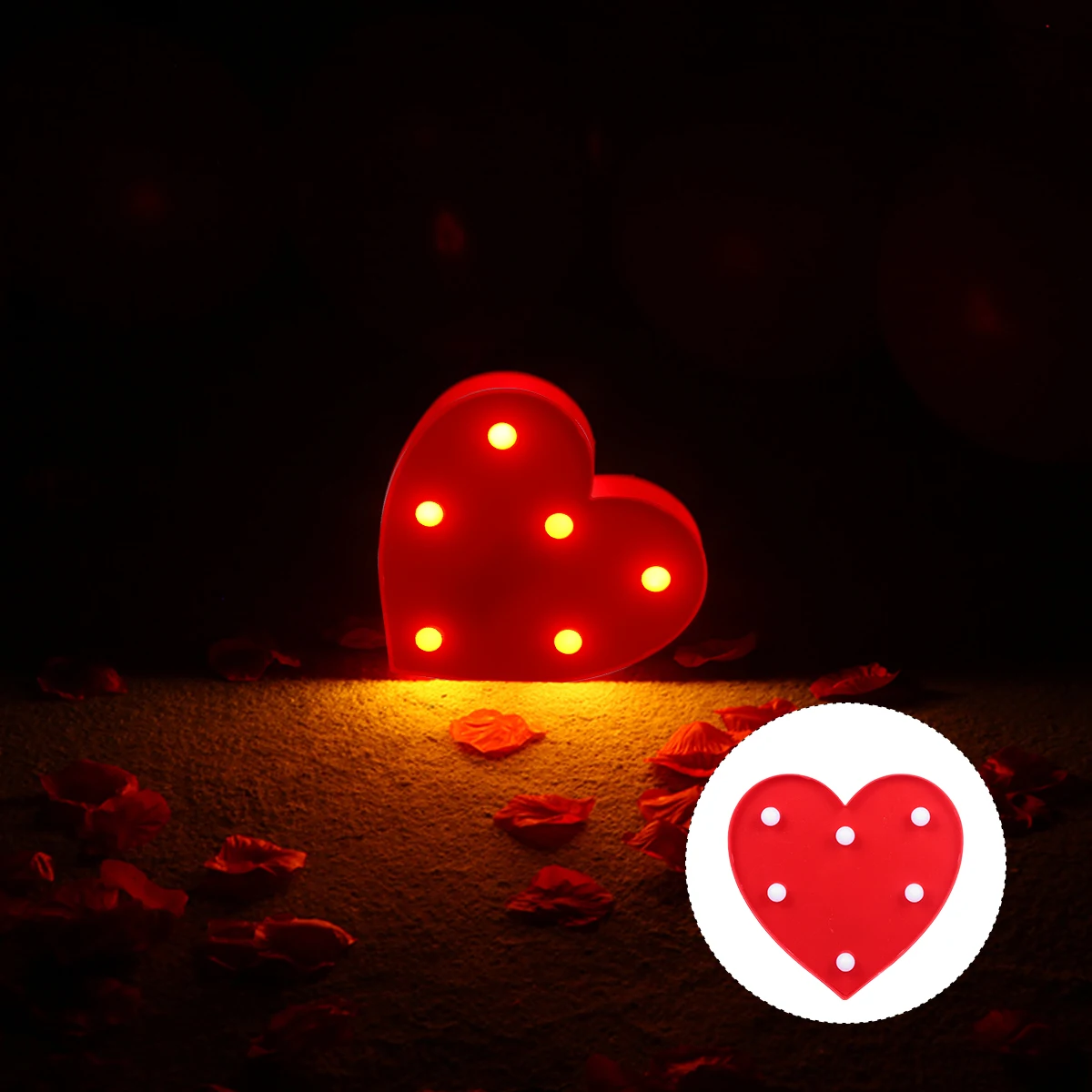 

LED Heart Shaped Night Light Red Love Wedding Home nament Desktop Photo Prop LED Lamp Small Night Lamp