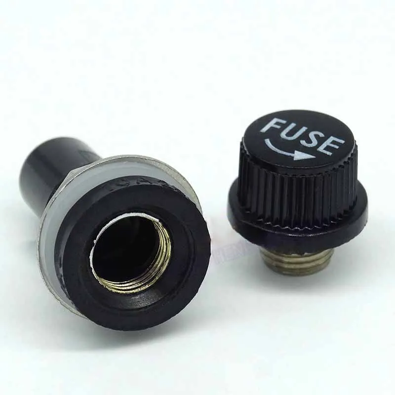 Fuse Holder 5x20mm Glass Tube 250V for 2A/10A/15A Fuse, 12mm Mounting Hole, Electronic Repair Part
