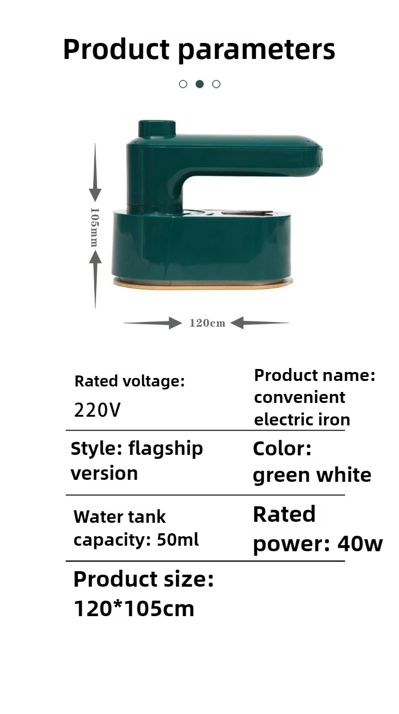 110 V-240 V Piccolo Ferro Da Sospeso A Vapore Portatile Artefatto Da Stiro A Bassa Potenza Per Uso Domestico Palmare A Due Velocità Regolabile Ferro Vestiti