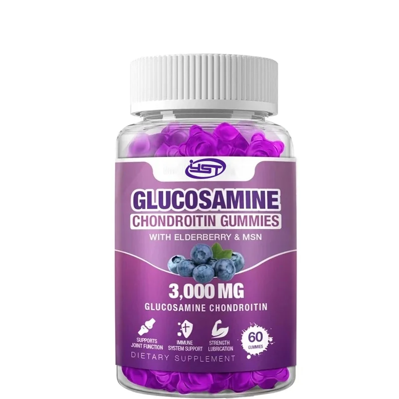 3000 milligrams of glucosamine chondroitin soft candy containing dimethyl sulfone and elderberry - enhances joint health