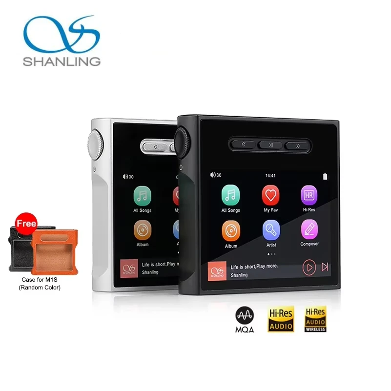 SHANLING M1S HiFi Portable Music Player MP3 Hi-Res Audio Bluetooth 5.0 ES9038Q2M DAC 2* RT6863 AMP chips 3.5/4.4mm Output DSD512