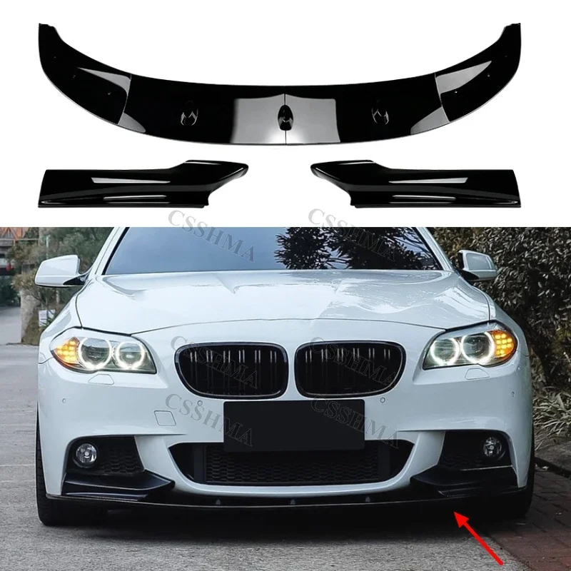 For BMW 5 Series F10 F11 M Sport 2011-2017 Car Front Spoilers Improve Vehicle Stability Bumper Splitter Car Accessories