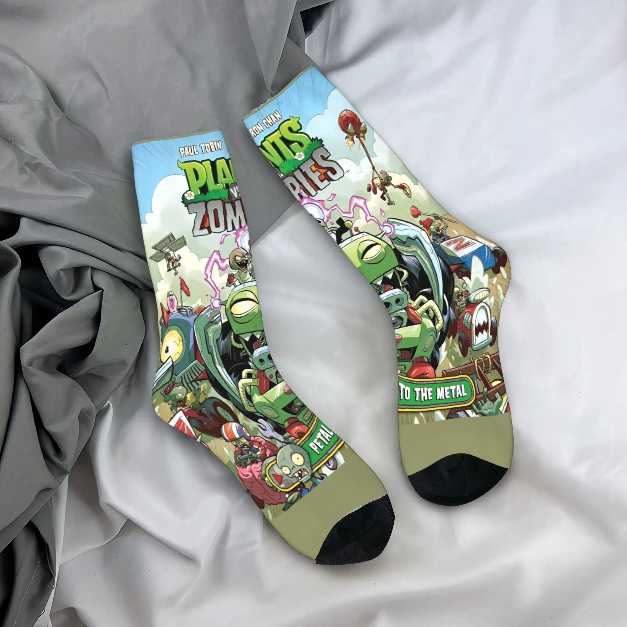

Game P-Plants-vs-Zombie Socks Graphic Stockings Non Slip Couple Socks Breathable Autumn Fashion Cycling Socks