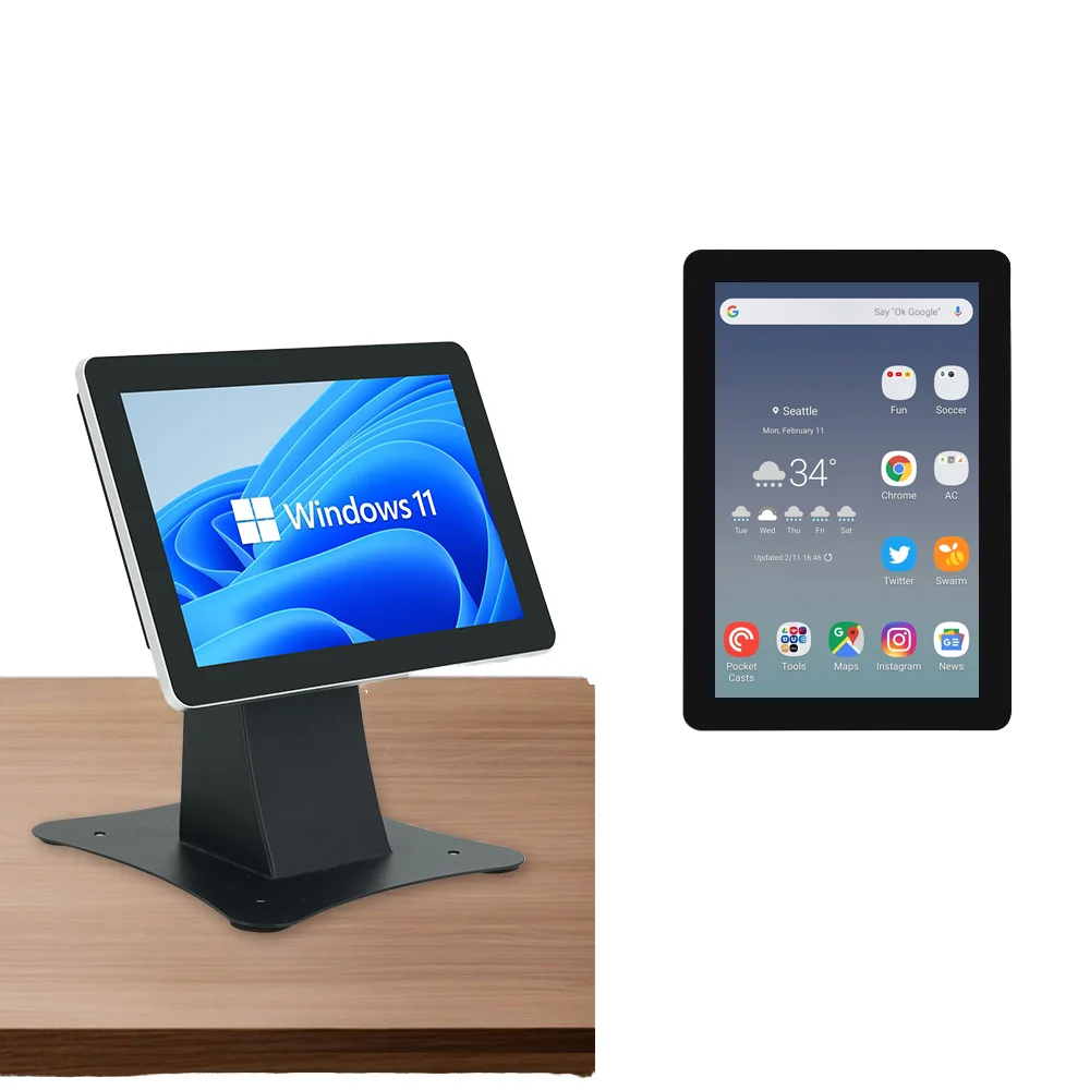 Wholesale 1024*768 Poe 10 Points Touch Screen Industrial Touch Screen Pc Android Panel 15 Inch Touch Screen Monitor with Stand