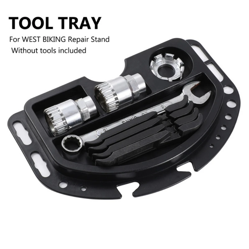 Workshop Bike Repair Tray Secure Mounting Organized Storage Compartments 4XBB