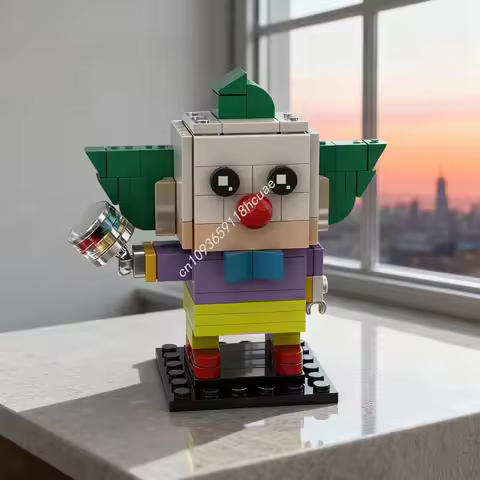 122pcs MOC Krusty Simpsons Brickheadzed Model Building Blocks Architecture Idea Toys Education Christmas Gift Kids Birthday