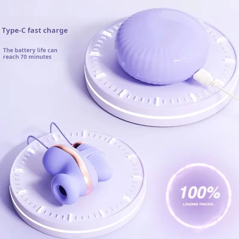 جهاز مساج صغير قوي برأسين للنساء هزاز مص G-Spot مناسب للأعمار من سن 18 عامًا