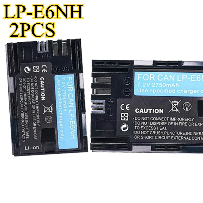 2PCS 2750Mah LP-E6N… - image