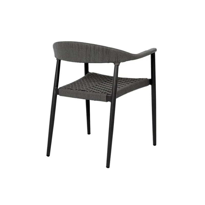 Modern Design Aluminum Olifen Woven Fabric Outdoor Dining Chair for Garden Grade & Contract Program