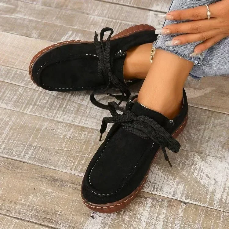 Women Shoes  Flat Lace Up Vulcanized Shoes Women Sneakers Size 36-45 Loafers Platform Outdoor Casual Shoes Zapatillas Mujer