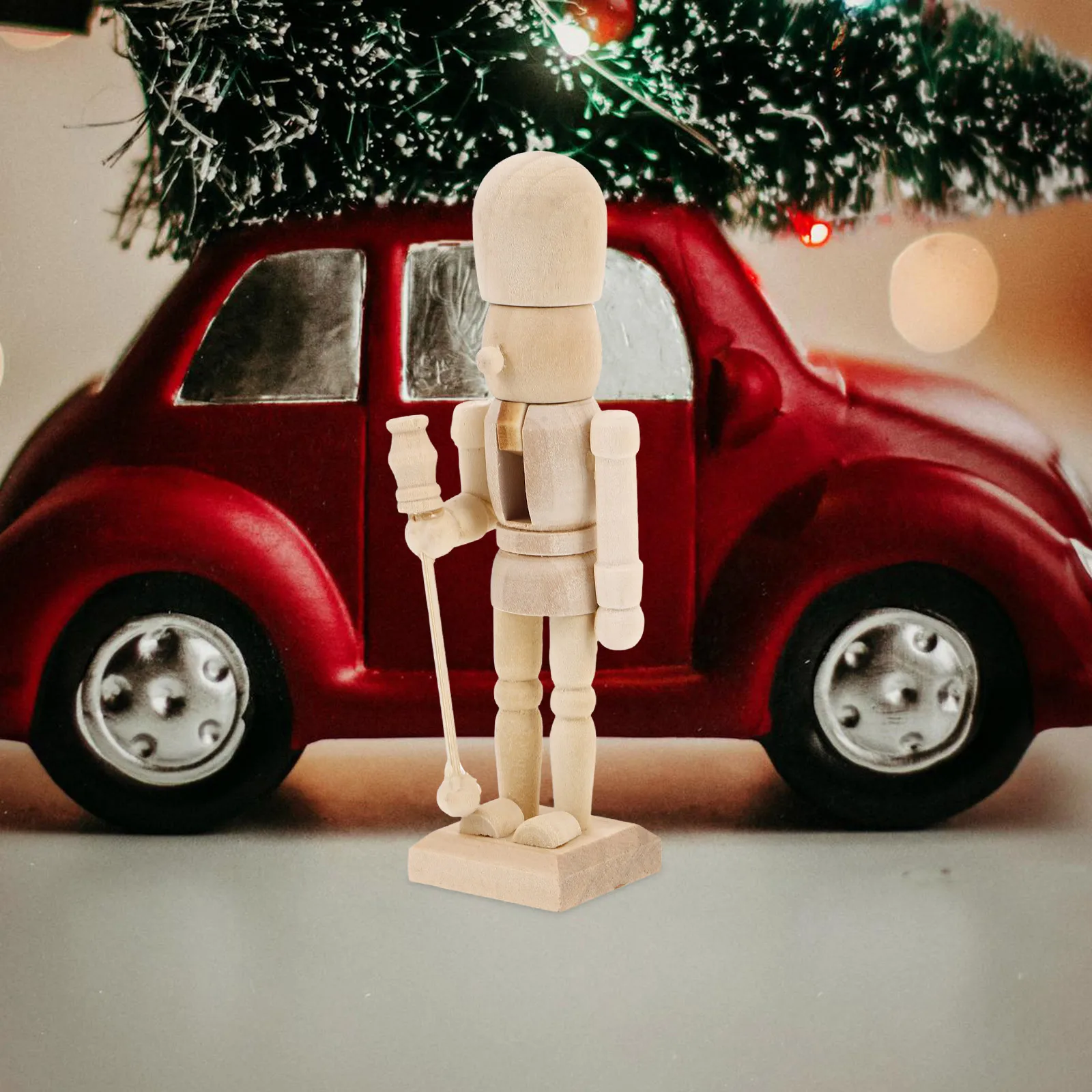 

6pcs Christmas Wood 12Cm Diy Soldier Puppet Creative Wooden Nutcracker Eco-Friendly For Gift Nutcracker Ornaments