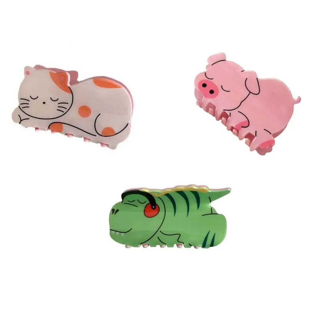 Acetic Acid Acetate Animal Hair Claw Crocodile Cat Cartoon Shark Clip Headdress Korean Style Cartoon Animal Hairpin