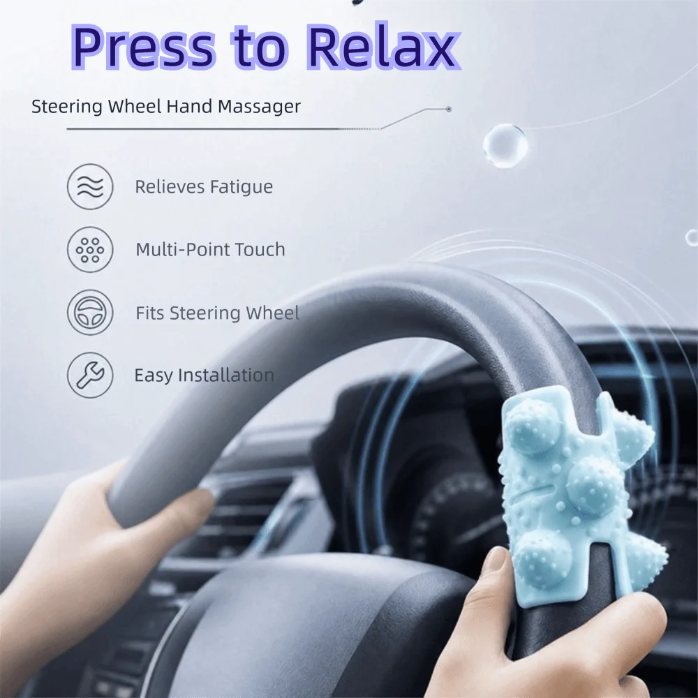 

Soft Silicone Steering Wheel Wrap Dense Raised Particles Flexible Wrap Structure Non Slip Steering Wheel Wrap
