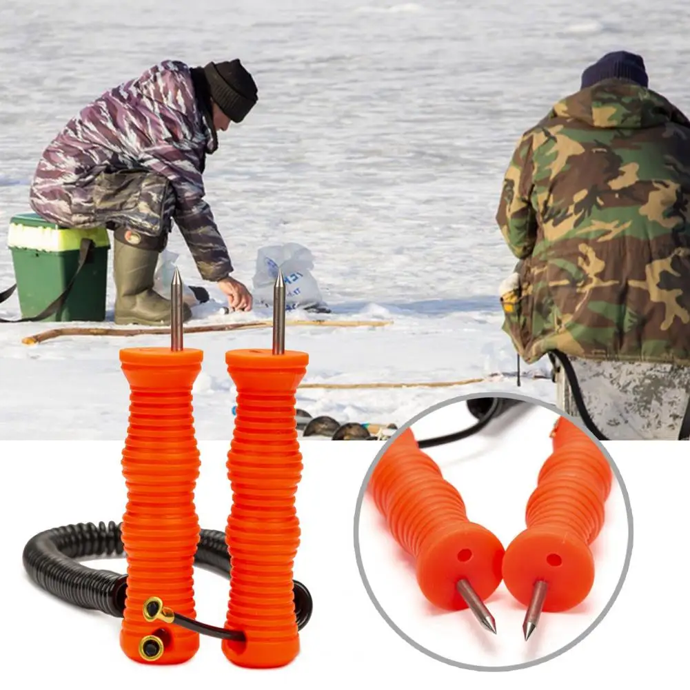 

Winter Ice Fishing Pick Chisel Portable Outdoor Life-Saving Handheld Spikes With Lanyard Fishing Tackle Fishing Tool