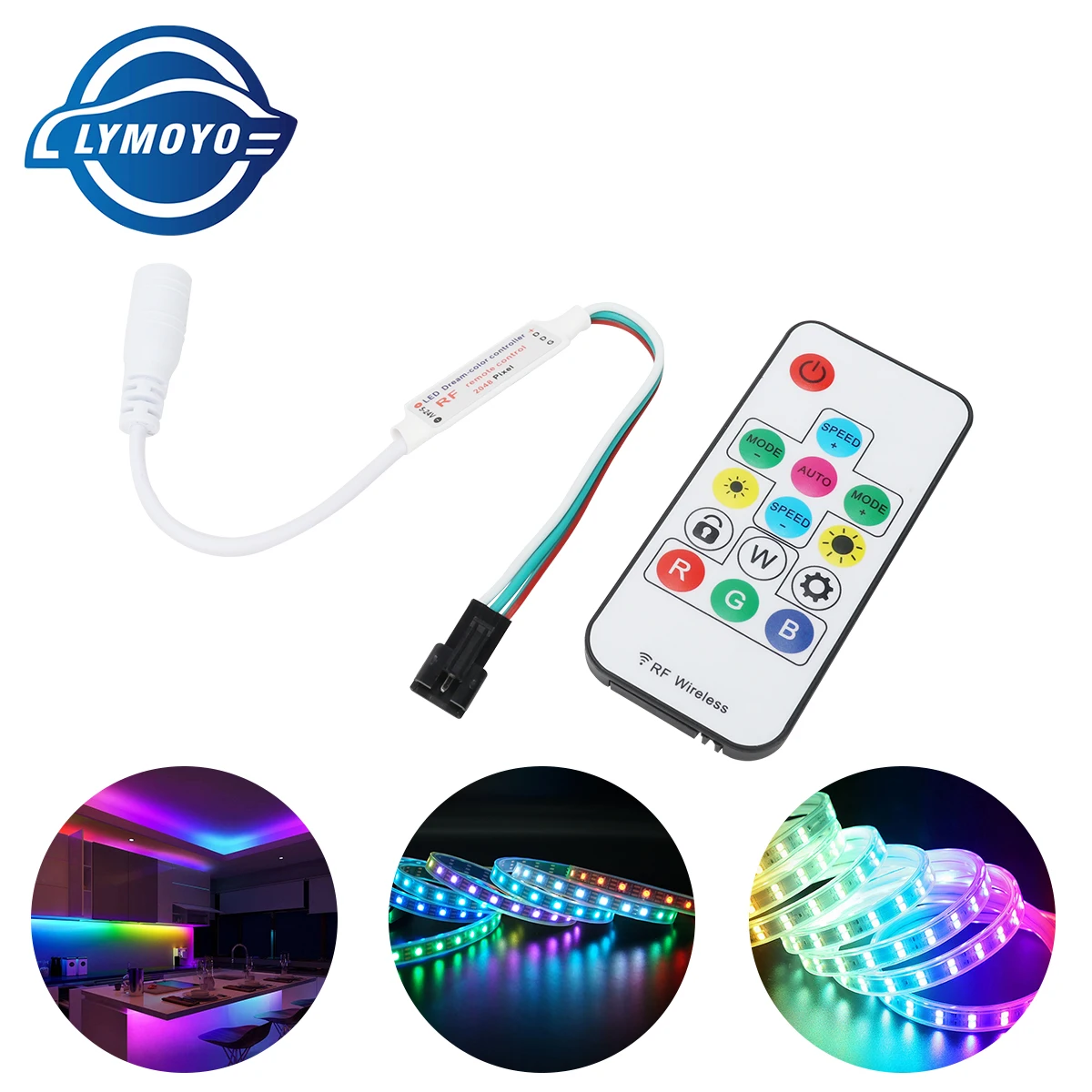 DC5-24V RGB Strobe Light Color Controller LED Strip Color Changing Module Smart Controller With Wireless Remote Control