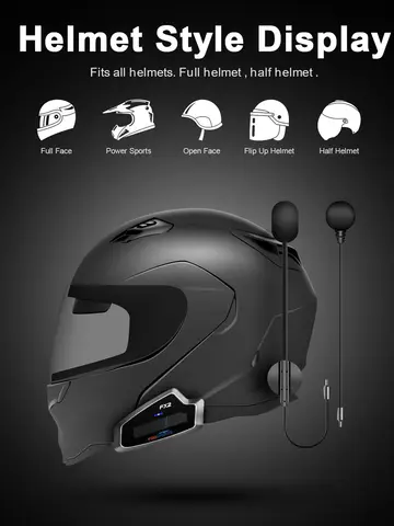 Мотогарнитура Fodsports FX2 с Bluetooth для шлема