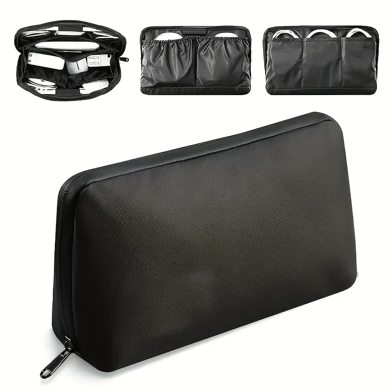 Multi-purpose Zipper Storage Pouch, Desktop Organizer Bag, Practical Tabletop Holder for Various Tiny Belongings