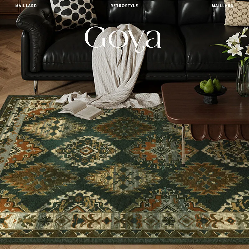 Goya American light luxury retro carpet antique living room bedroom bedside blanket 2026 new wipe leave-in floor mat