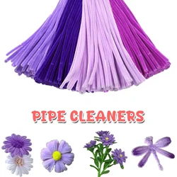 200PCS  Purple Series Pipe Cleaners, Purple Pipe Cleaners Chenille Stem,   Pipe Cleaners Craft Supplies for DIY Arts Crafts