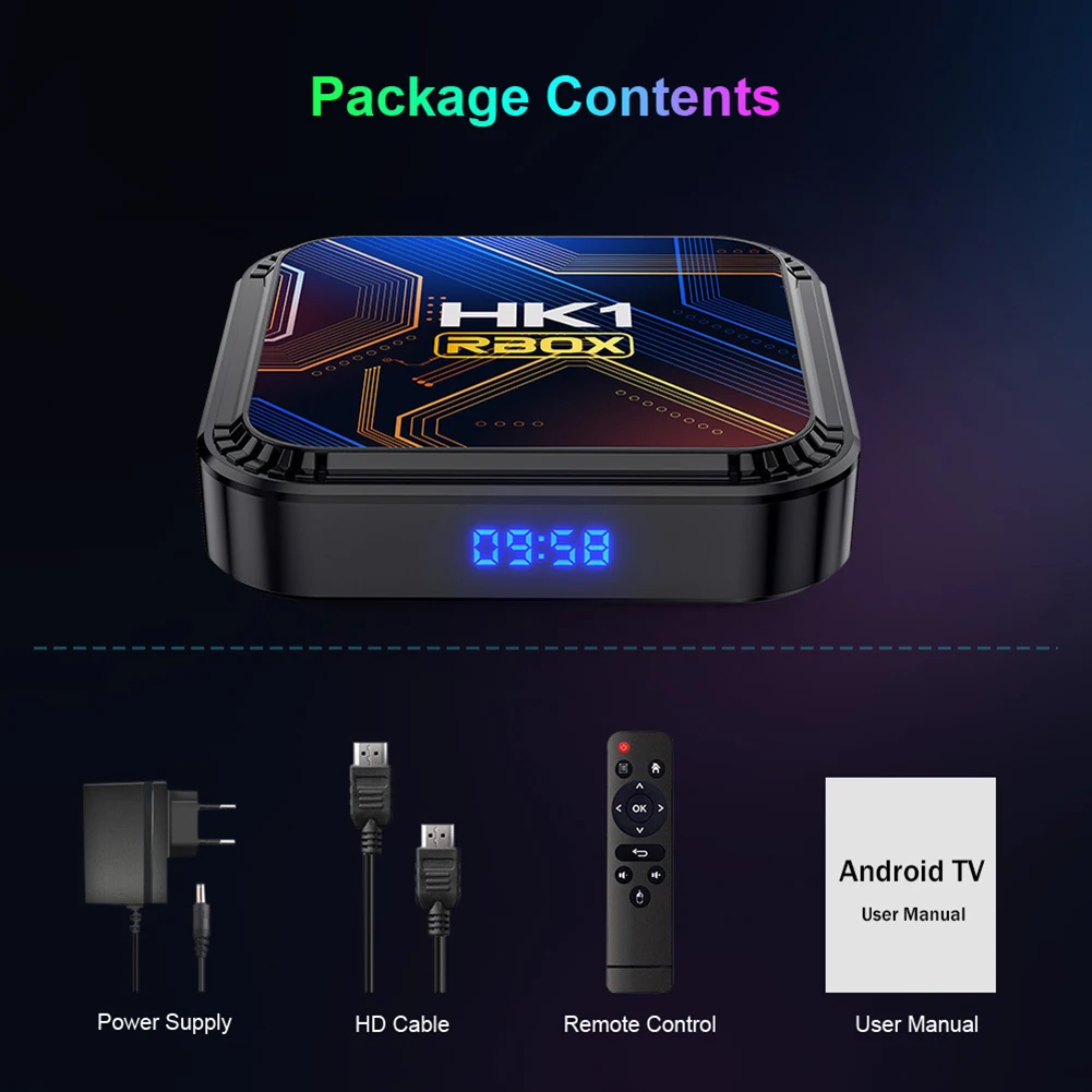 Home HK1 RBOX K8S Android 13 TV BOX RK3528 64GB 32GB 16GB 2.4G 5G WIFI BT 4.0 Vedio Decoding Media Player Set Top Receiver Box