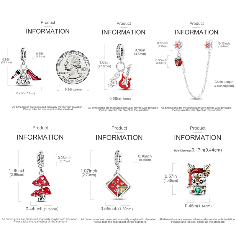 Charms aus 925 Sterling Silber, Rote Farbserie, Roter Elefant, Tier- und Fruchtperlen, Original, Passend für Damen, Jubiläums-Schmuckanhänger – Detail 11