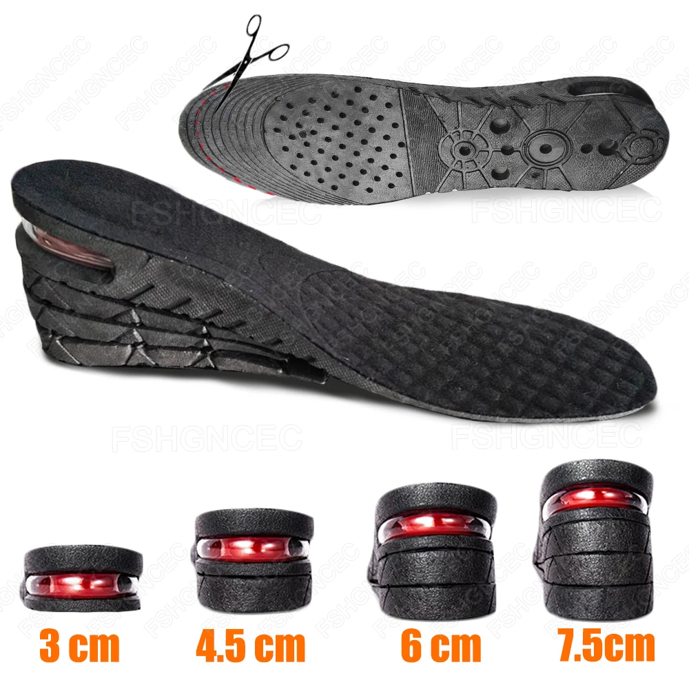 Höhe Erhöhen Einlegesohlen Luft Größer Kissen Atmungsaktive Ferse Heben Einsätze Schuh Aufzüge Schuh Pads Aufzug Einlegesohlen für Frau Männer