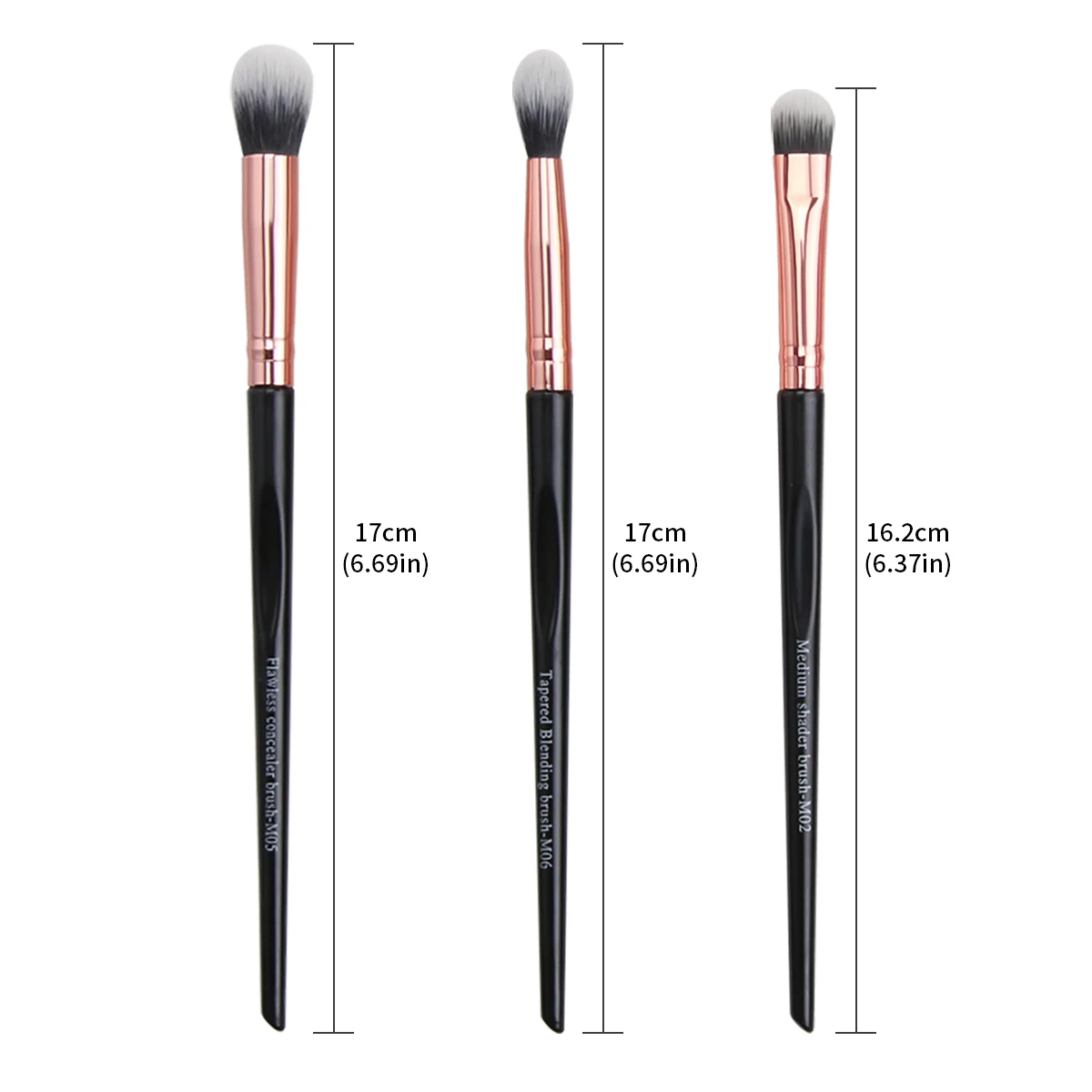 MAANGE-Ensemble de pinceaux de maquillage professionnels pour les yeux, fard à barrage, fard à barrage, contour des yeux, mélange cosmétique, outils de maquillage, 3 pièces