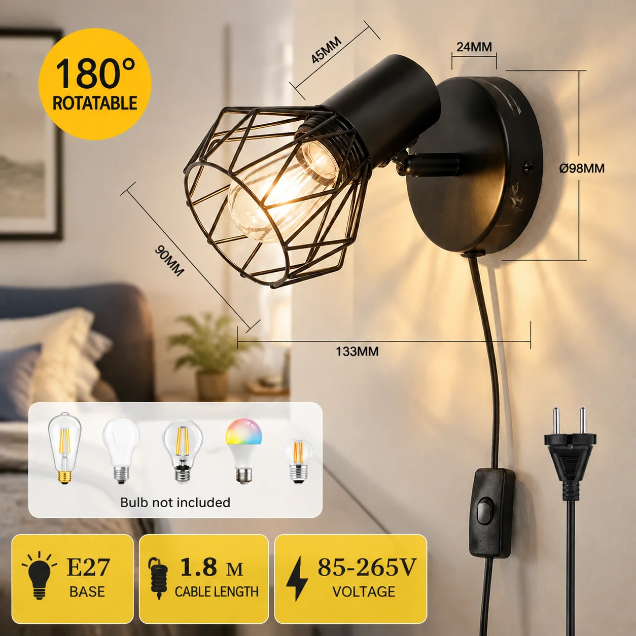 luminaria-de-parede-led-e27-rotativa-com-cabo-de-18m-e-interruptor-ac85-265v-iluminacao-de-leitura-interna-para-cabeceira