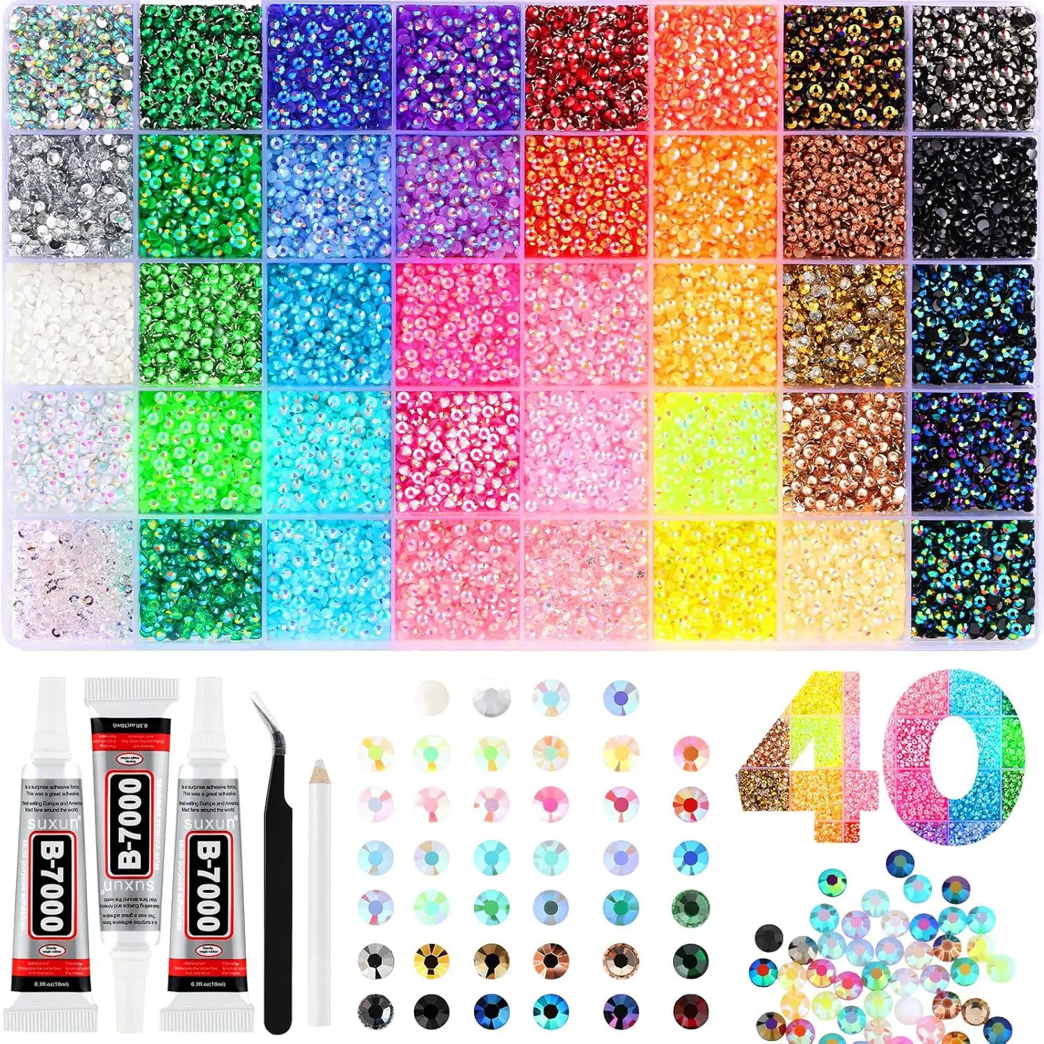 

Explosive 3mm Mixed Color AB Color Resin Flat Bottom Diamond Jelly Rhinestone DIY Clothing Nail Drill Mobile Phone Drill