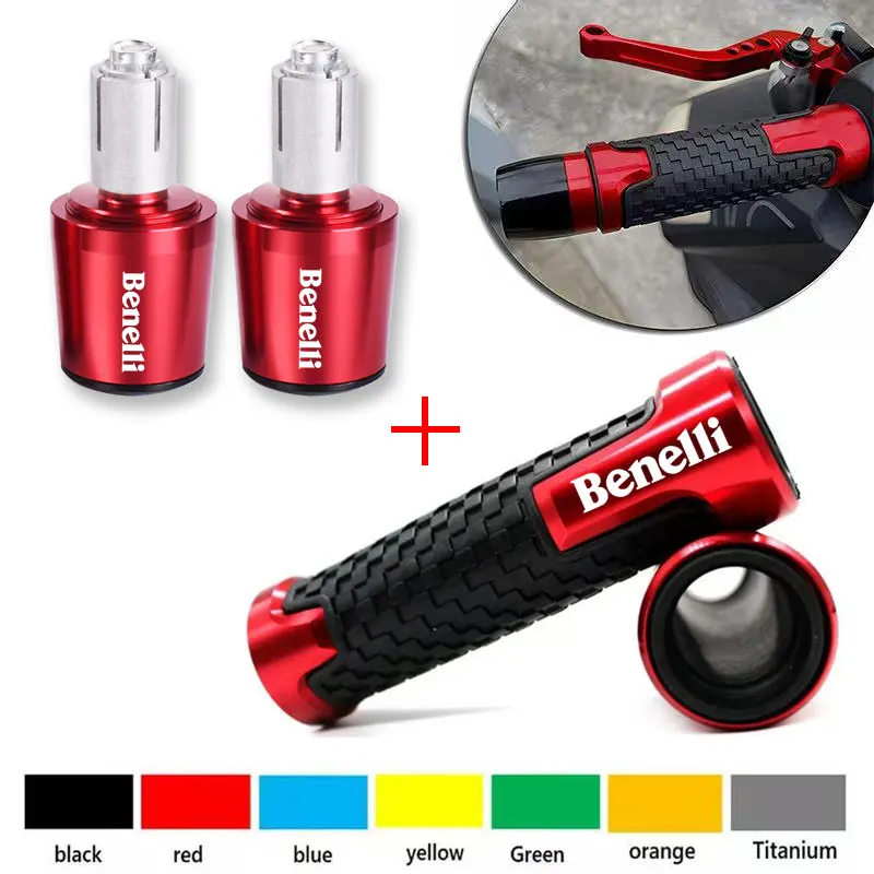 Puños de manillar y tapones para BENELLI TRK 251 502 552 702 800 Leoncino 150 500 800 TNT 125 150i 302S 502C 600i 800