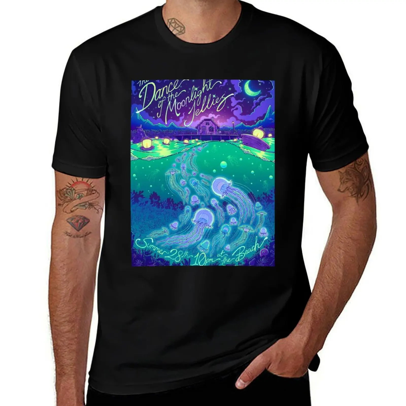 Stardew Valley Dance of the Moonlight Jellies T-Shirt Casual Daily Wear Short Sleeve Top T-Shirt