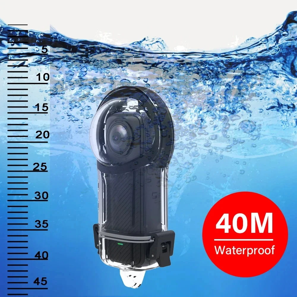 Imagem -05 - Mergulho Subaquático para Insta 360 x4 Waterproof Housing Box Acessórios para Câmera 40m Dive Case Case