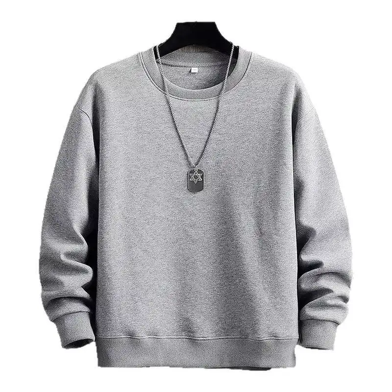 

Men Sweatshirt 2025 Autumn New Outdoor Casual Top Loose Crew Neck Long Sleeve Hoodless Sweatshirt Jacket Wear Alone