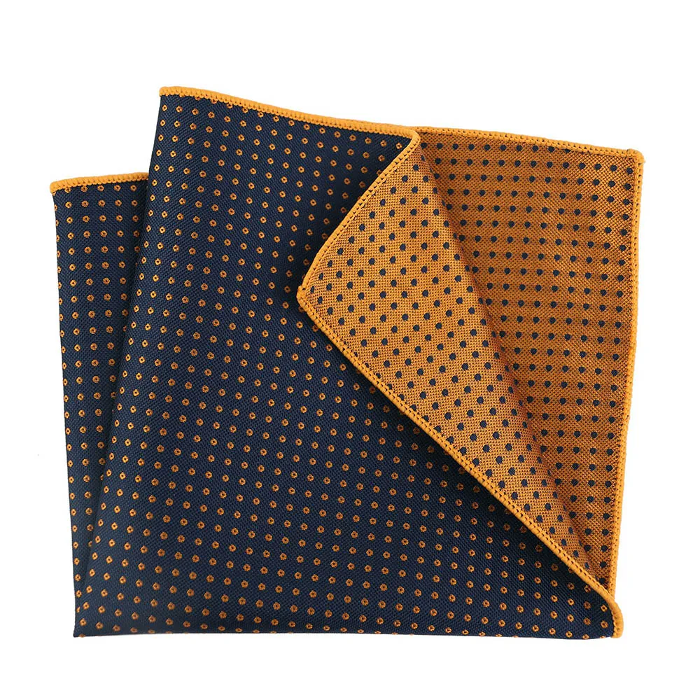 Lenço quadrado de bolso de microfibra para homens, padrão amarelo e marrom, terno de festa formal, Vintage Check