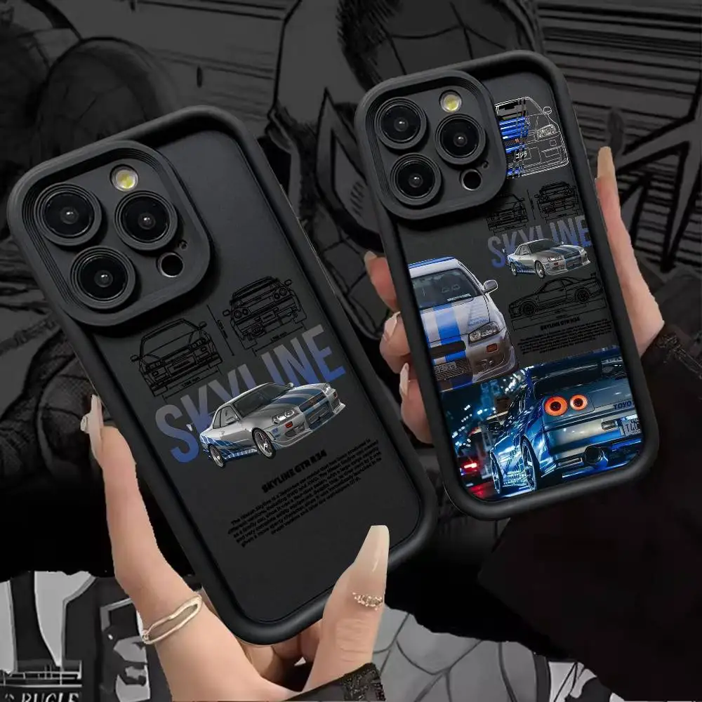 F-Fast And F-Furious R-R34 Silikon-Handyhülle für iPhone 17 Pro Max 16 15 14 13 12 11 Plus 17 Air