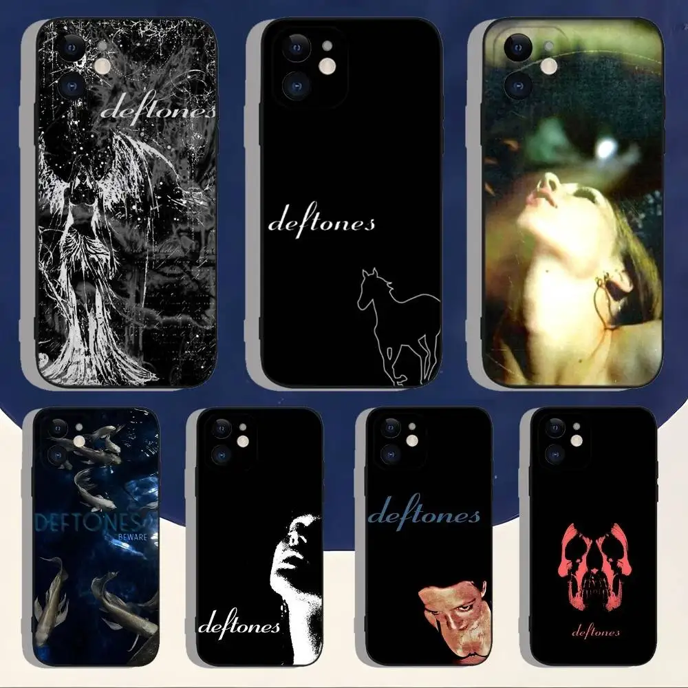 

D-Deftones Private Music Phone Case For iPhone 17,16,15,14,13,12,11,Pro,Max,Plus,Air,X,XS,XR,SE,8,7,Mini, Silicone Black Case