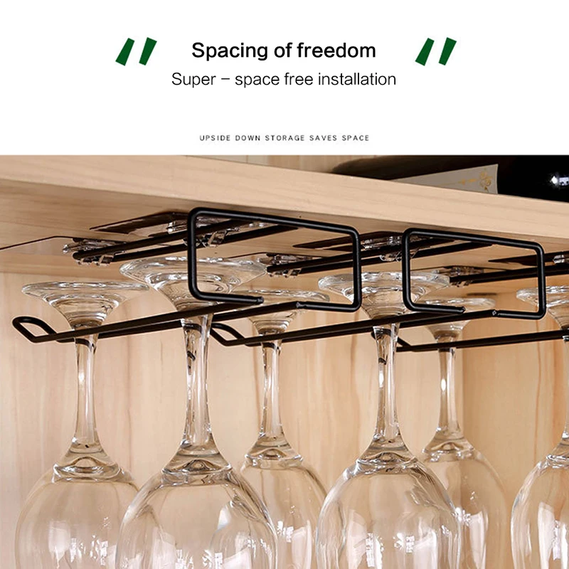 Wine Rack Glass Holder Useful Iron High Quality Hanging Bar Hanger Shelf Stainless Steel Wine Glass Rack Stand Paper Roll Holder