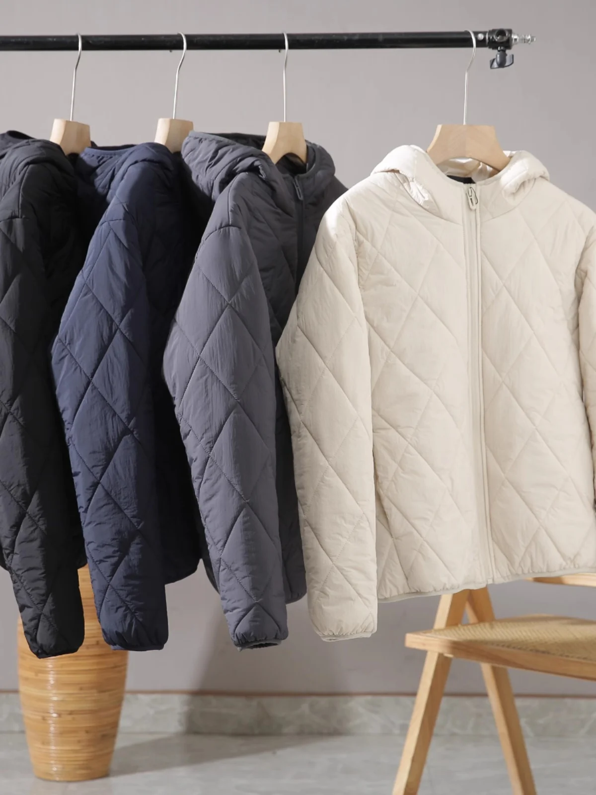 

High Efficiency Warmth Silk Cotton Jaet Retro Stuffed Hooded Coat Trendy Couple Autumn Winter Outerwear Stand Fit Youth