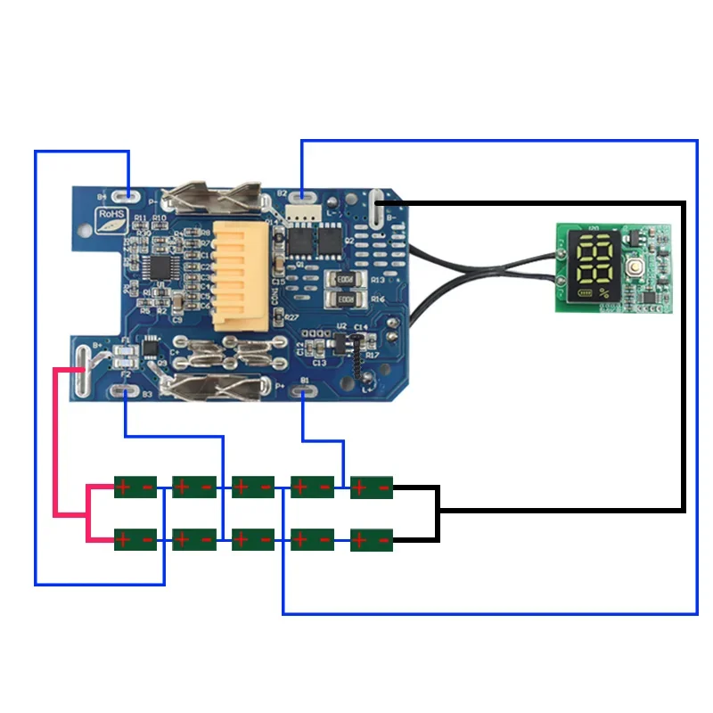 BL1830 obudowa baterii litowo-jonowej ładowanie obwód ochronny PCB LED wskaźnik cyfrowy Box dla Makita 18V 6.0Ah obudowy Shell