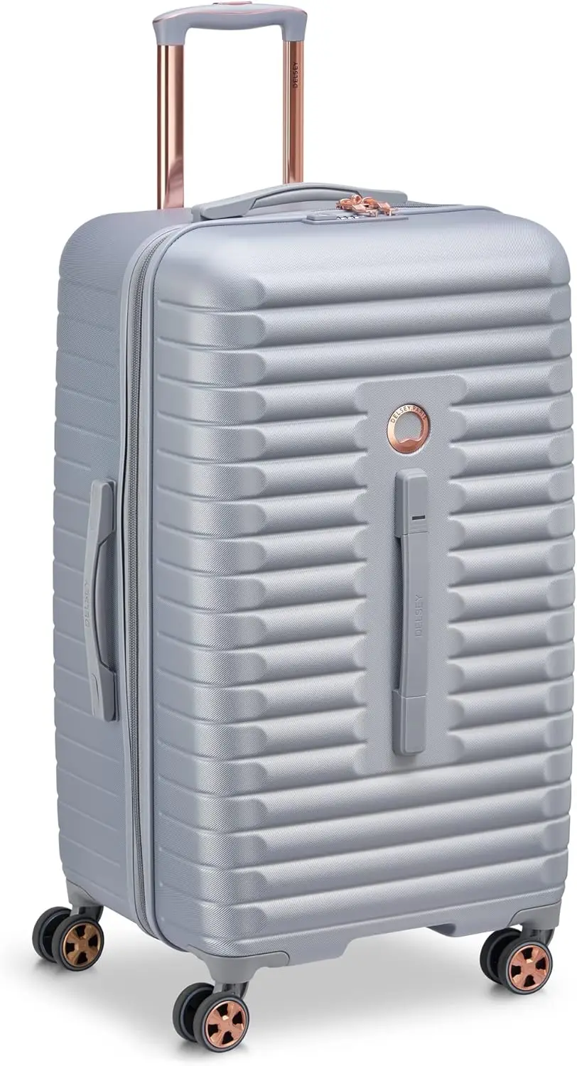 Checked 26 Inch Trunk DELSEY PARIS Cruise 3.0 Hardside Expandable Luggage with Spinner Wheels, Platinum, Checked 26 Inch Trunk