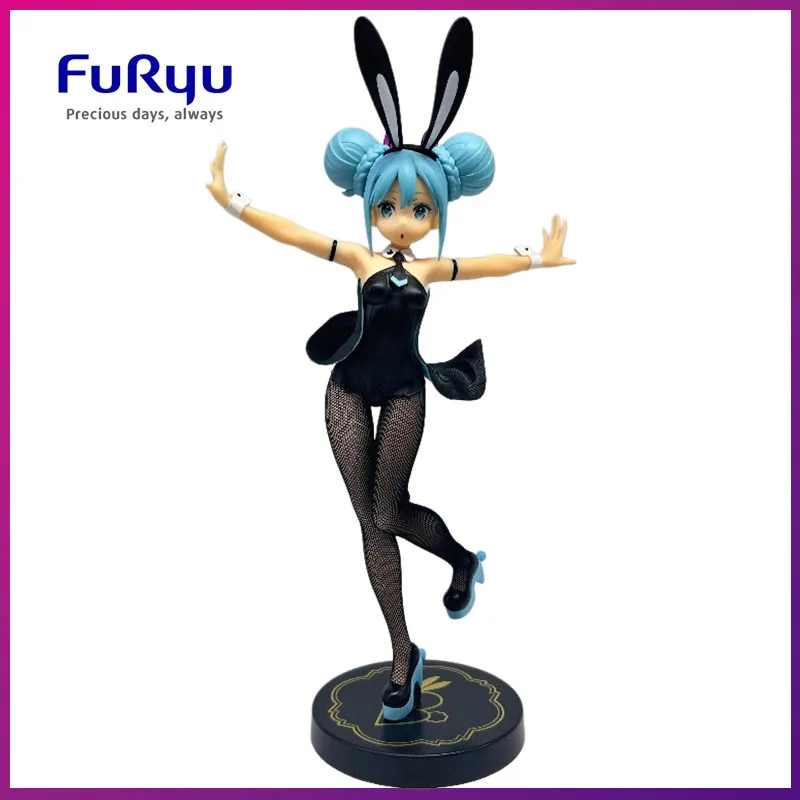 

FURYU In Stock BiCute Piapro Hatsune Miku Black Rabbit Costume Silk Edition Official Licensed Figure Collectible Reissue Anime